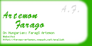 artemon farago business card