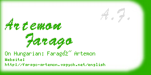 artemon farago business card